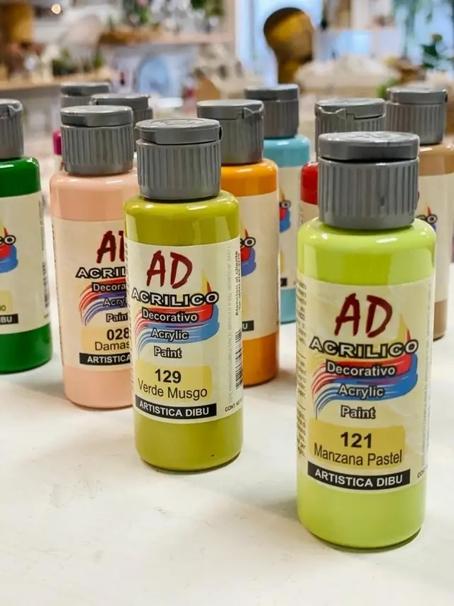 [69] ACRILICO DECORATIVO AD    COL.COMUN-FLUO-METALICOS 60cc.    