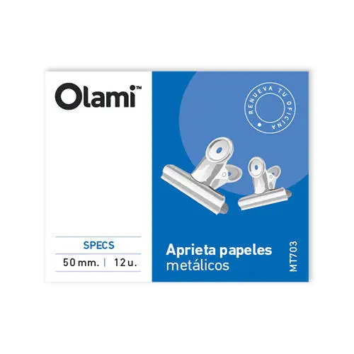 APRIETAPAPEL OLAMI CROMADO MT703 50mm.                      