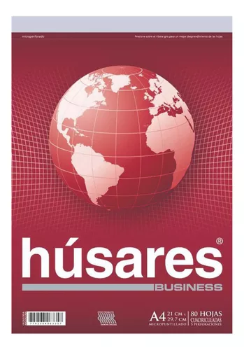 [6325] BLOCK ENGOMADO HUSARES    A4          80h.                  