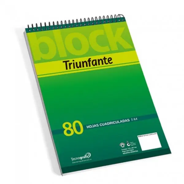 BLOCK ESPIRAL  TRIUNFANTE A4          80h.                  