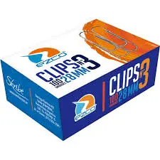 [702] BROCHES CLIPS EZCO  ACERO    Nº 3 100u.                     