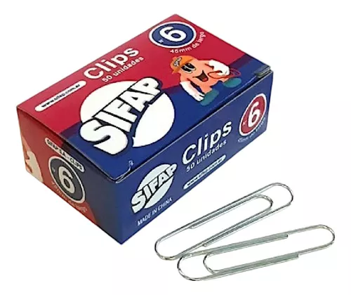 [726] BROCHES CLIPS SIFAP ACERO    Nº 6  50u.                     