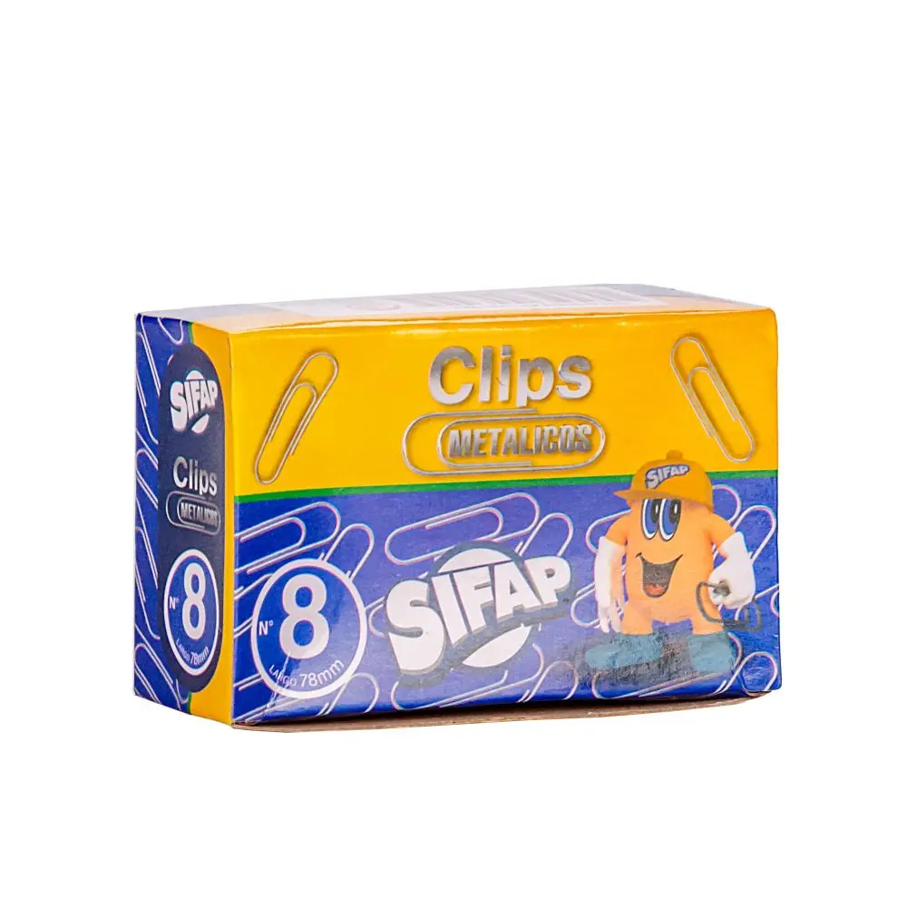 [3425] BROCHES CLIPS SIFAP ACERO    Nº 8  50u.                     