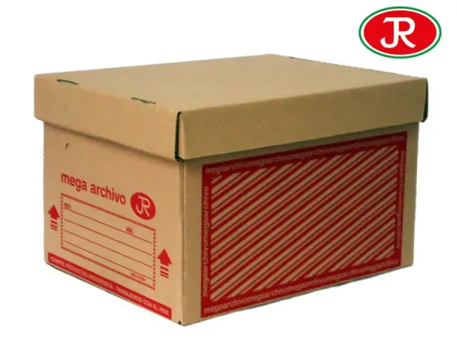 CAJA ARCHIVO CARTON MARRON C/TAPA 44x32x27                  