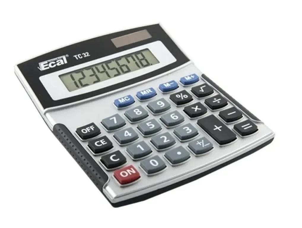 [4311] CALCULADORA TC32  8 DIG.MEDIANA A PILA                      