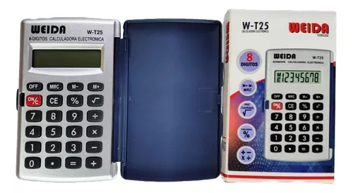 [2026] CALCULADORA W-T25   8 DIG.CHICA C/TAPA                      