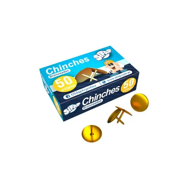 [1553] CHINCHES SIFAP DORADAS 12g.( 50u)Cj.AZUL                    