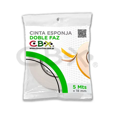 FANTASIA CBX CINTA ESPONJA  ADHESIVA 18mm.x 5mt.            