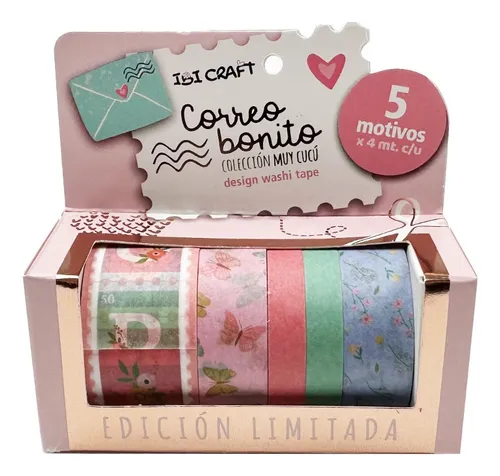 FANTASIA CINTA ADH.WASHI TAPE IBI CRAFT  5u. 4mts.CORREO B. 