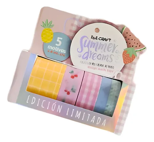 FANTASIA CINTA ADH.WASHI TAPE IBI CRAFT  5u. 4mts.SUMMER    