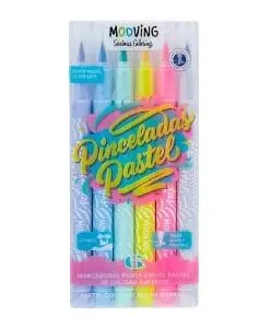 [5675] FANTASIA MOOVING FIBRA AL AGUA     .BL. 6u.P.PINCEL PASTEL  