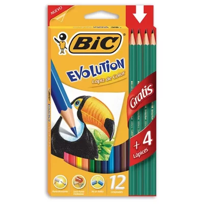 LAP.DE COLOR BIC EVOLUTION      12 LARGOS OFERTA            