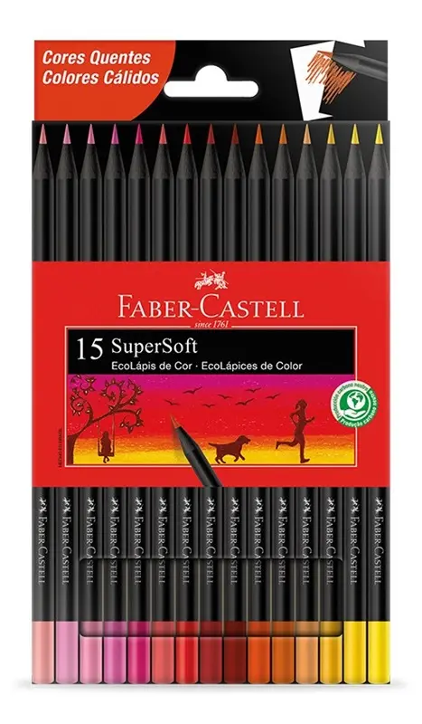LAP.DE COLOR FABER SUPER SOFT   15 L.C.CALIDOS              