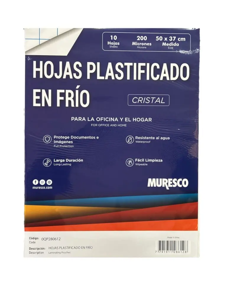 [4218] PLASTIFICAR EN FRIO 200 MIC.PLANCHA 10u.IBI/MURESCO          