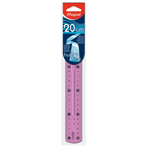 REGLA FLEXIBLE MAPED TWIST'N    20cm.                       