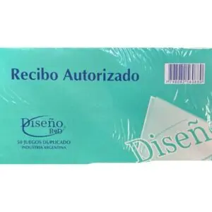 [5288] TALONARIO DISEÑO RECIBO AUTORIZADO x2  50h.                 