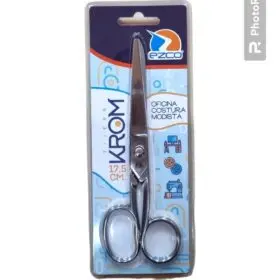 TIJERA EZCO KROM   BLISTER     17.5cm.                      
